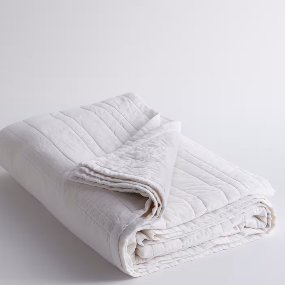 Quince Organic Cotton Stripe Stitch Quilt
